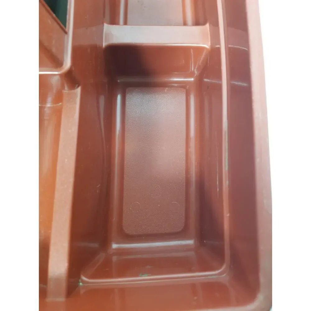 VTG Rubbermaid Burnt Orange Divided Caddy Retro Kitchen Gardening Tool Cleaning